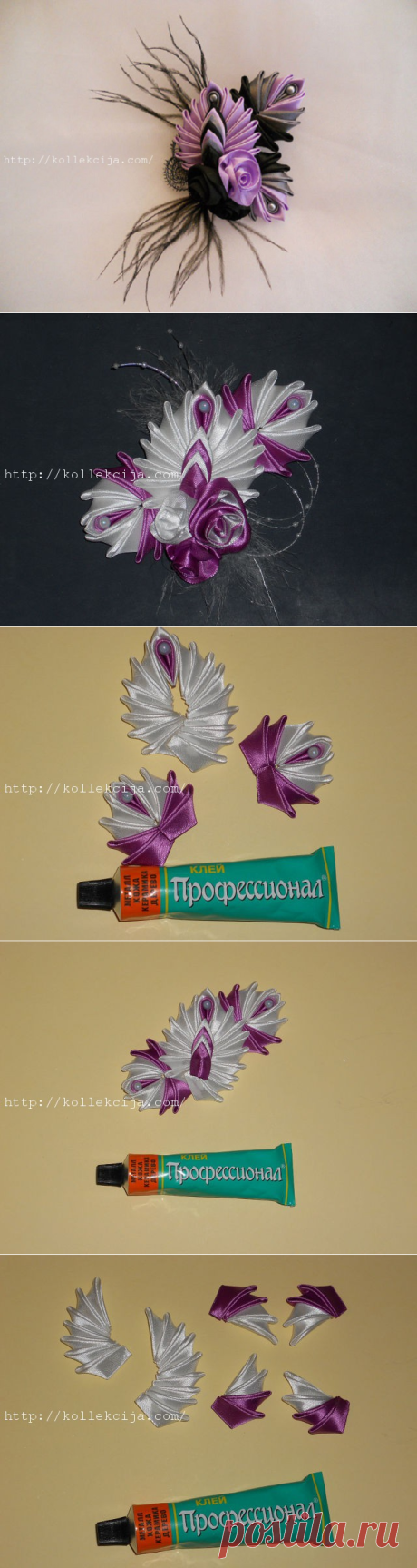 Брошь канзаши