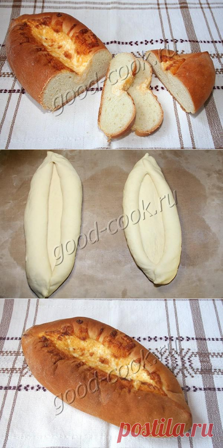 Батон с сырной полоской. Рецепт приготовления