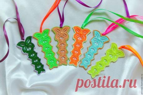 Купить Закладка для книг Цветочный неон книжная закладка - закладка для книг, Книжная закладка