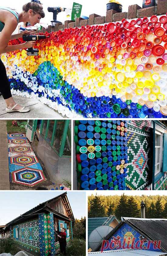 Поделки из пластиковых пробок от бутылок для дачи своими руками