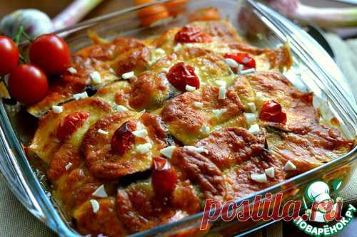 Запеченные баклажаны с куриным мясом - кулинарный рецепт