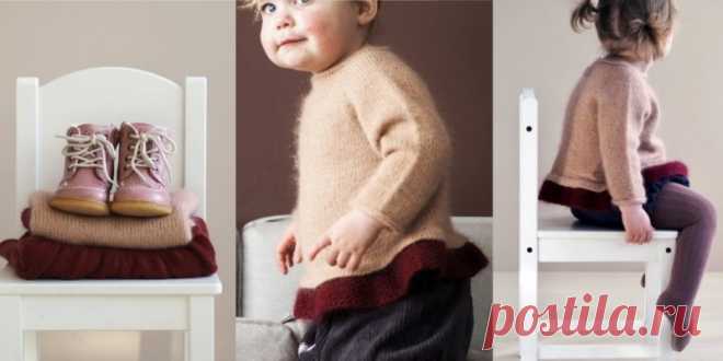Нежная блуза для девочки из категории Интересные идеи – Вязаные идеи, идеи для вязания