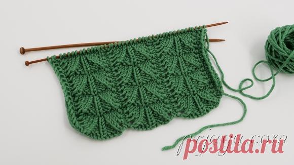 Елочки узор спицами