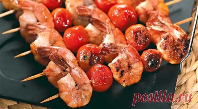 Креветки на шпажках с соусом терияки, пошаговый рецепт с фото