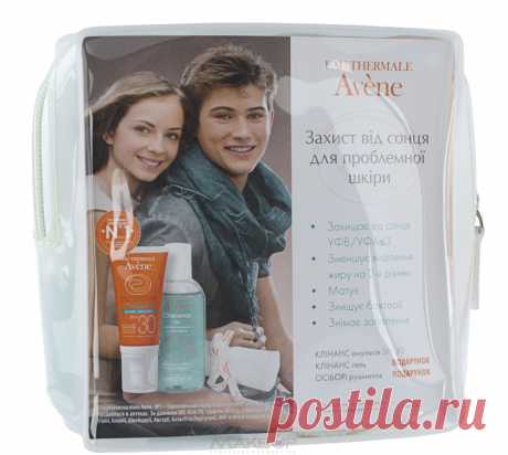 Набор &quot;Защита от солнца для проблемной кожи&quot; - Avene Eau Thermale Solaires (emulsion/50ml + gel/75ml + towel) (арт. ) - купить в Киеве в интернет магазине MakeUp | Цены и фото в Украине
