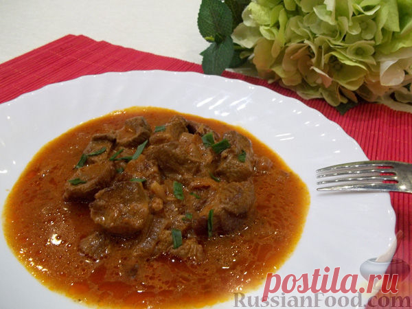 Рецепт: Гуляш из свинины на RussianFood.com