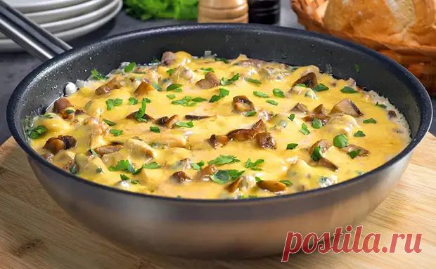 Шикарный жульен с курицей и грибами: не чашечками, а сразу много. Всего 30 минут и он на столе - Будет вкусно - Медиаплатформа МирТесен