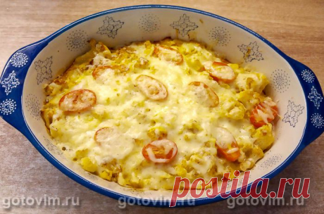 Цветная капуста, запеченная с сыром и помидорами. Рецепт с фото / Готовим.РУ
