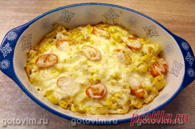 Цветная капуста, запеченная с сыром и помидорами. Рецепт с фото / Готовим.РУ