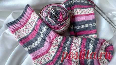"Ленивые" носочки спицами - экспресс МК | Мила Кудрявцева Все о вязании и  рукоделии | Дзен