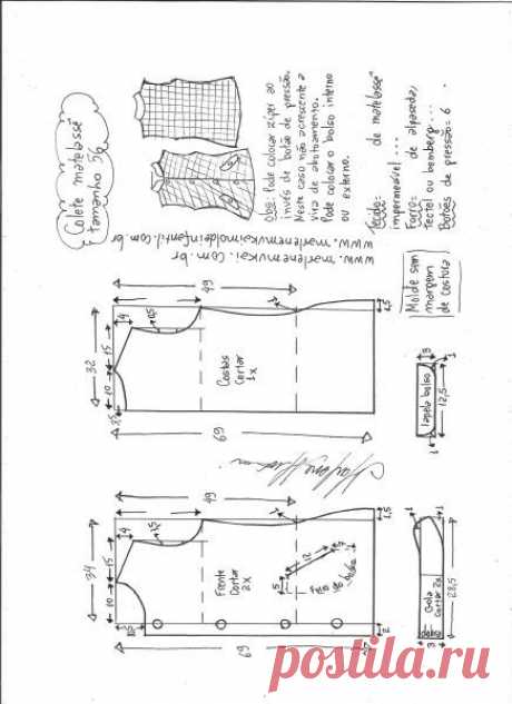 Colete matelassê - DIY - molde, corte e costura - Marlene Mukai