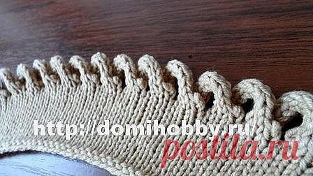ЗАКРЫТИЕ ПЕТЕЛЬ С ОФОРМЛЕНИЕМ КРАЯ ШНУРОМ 

Этот урок вязания посвящён методу декоративного закрытия петель спицами с оформлением края шнуром. Связанный шнур волнами ложится по краю вязания, при этом получается эластичная красивая кромка. Этот оригинальный способ оформления края изделия хорошо подойдет для вязания женских или детских вещей.

Техника выполнения закрытия петель со шнуром очень проста. Урок вязания шнура описан тут. На примере край оформлен шнуром, связанным ...