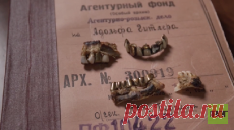 Корреспондент RT показал челюсть Гитлера и предполагаемый фрагмент его черепа. Корреспондент RT Георгий Садовничий показал челюсть Адольфа Гитлера и предполагаемый фрагмент его черепа, которые хранятся в архиве ФСБ и Госархиве. Читать далее