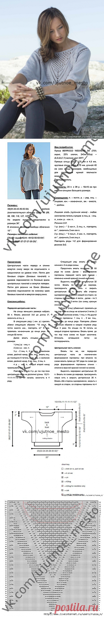 Туника спицами 