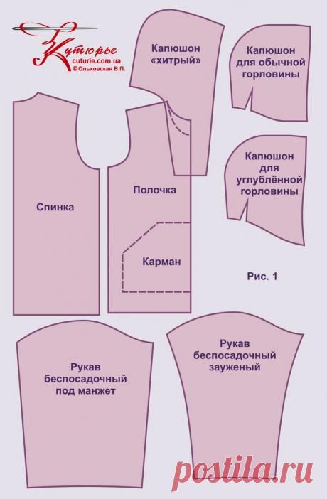 Выкройка толстовки с капюшоном женской или мужской и как сшить своими руками начинающим | Шьем с Верой Ольховской | Яндекс Дзен