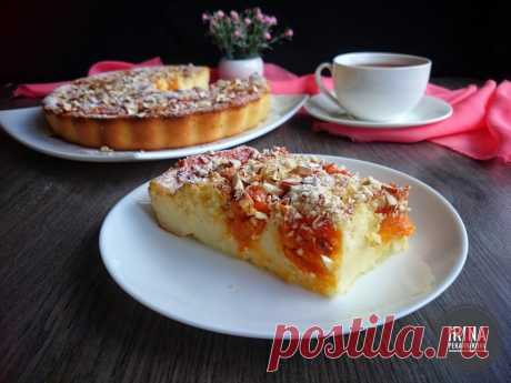 Нежный манник с пюре из кураги и миндаля