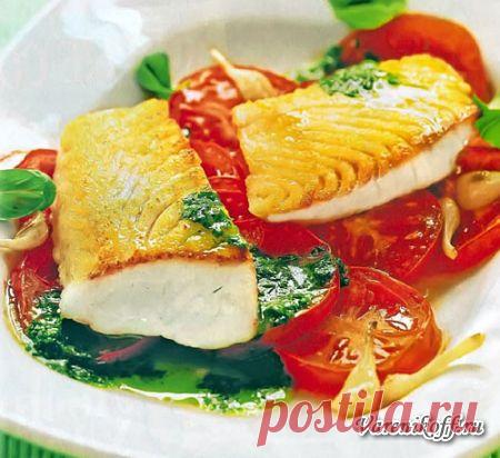 Рыбное филе с помидорами и душистыми травами