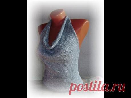 Топ с открытой спиной воротником качели knitting ideas
