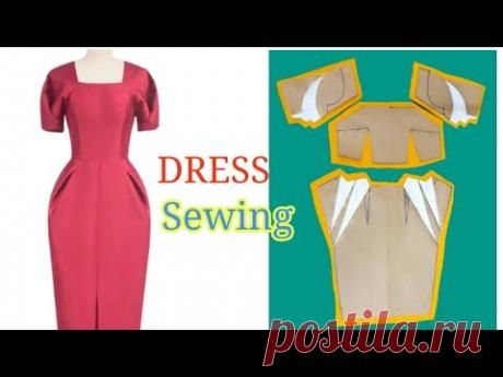 Hướng dẫn cắt may Đầm thời trang Tay biến kiểu cực sành điệu |dress sewing |
