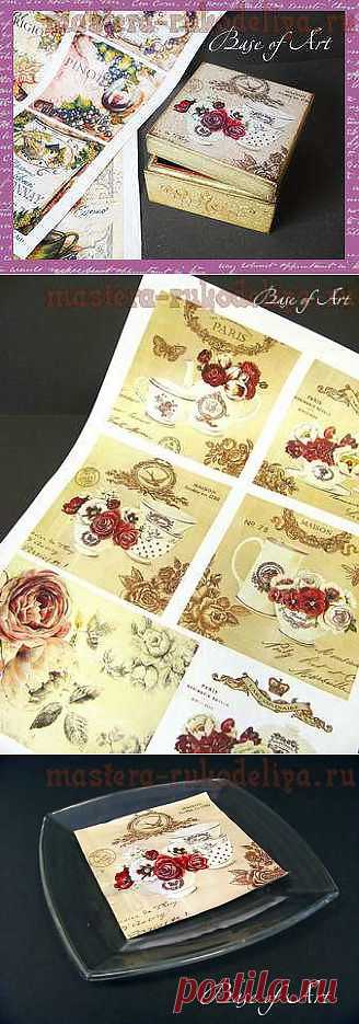 Мастера рукоделия - рукоделие для дома. Бесплатные мастер-классы, фото и видео уроки - Мастер-класс по декупажу на дереве: Шкатулка-сахарница Время для чая