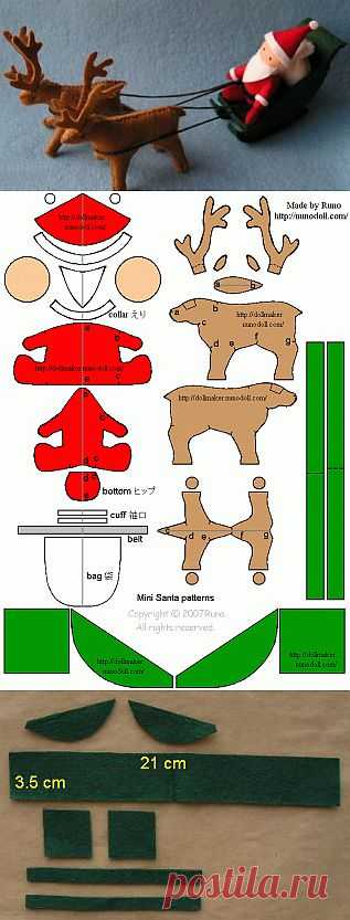 Поделки Из Фетра Своими Руками. Санта-Клаус Мастер-Класс