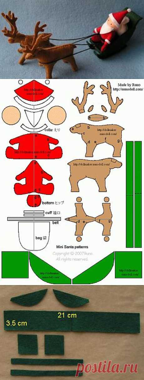 Поделки Из Фетра Своими Руками. Санта-Клаус Мастер-Класс