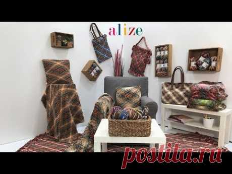 Ekose Çalışması - Working Plaid Pattern with Alize Superlana Maxi Multi Color