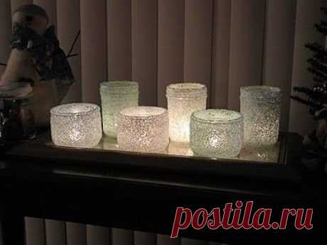 (2) Море идей - рукоделие, декор дома, поделки и hand made. Прекрасные подсвечники, декорированные при помощи соли