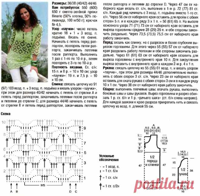 Ажурная туника крючком