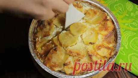 Вкусная картошка слоями с мясом