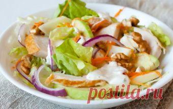Салат с копченой курочкой и яблоком / Куриные салаты / TVCook: пошаговые рецепты c фото