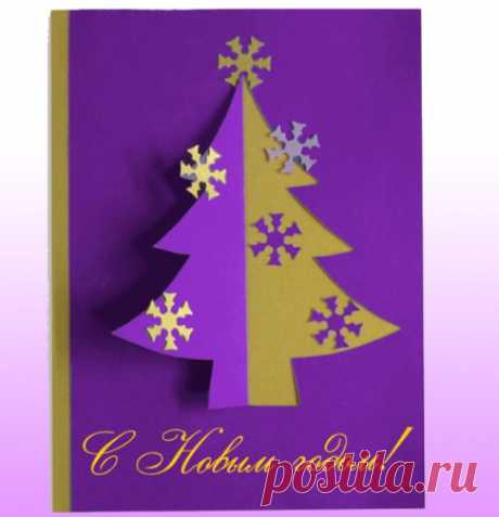 Новогодние открытки своими руками 77 фото