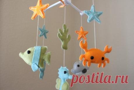 Мобиль с морскими животными - Сайт для мам малышей