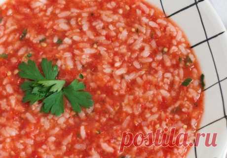 Отменный томатный суп с рисом
