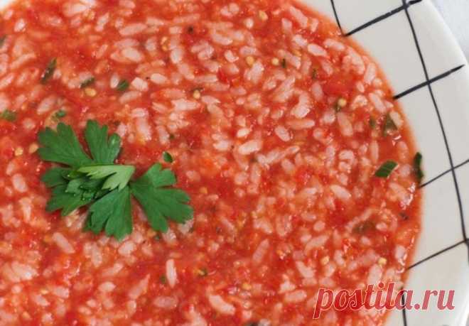 Отменный томатный суп с рисом