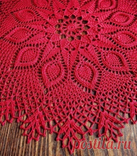 Ажурная салфетка крючком