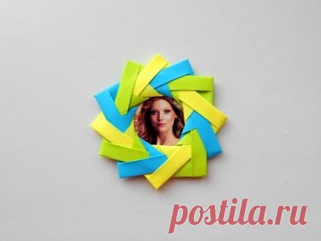Фоторамка из бумаги. Оригами рамка для фотографий