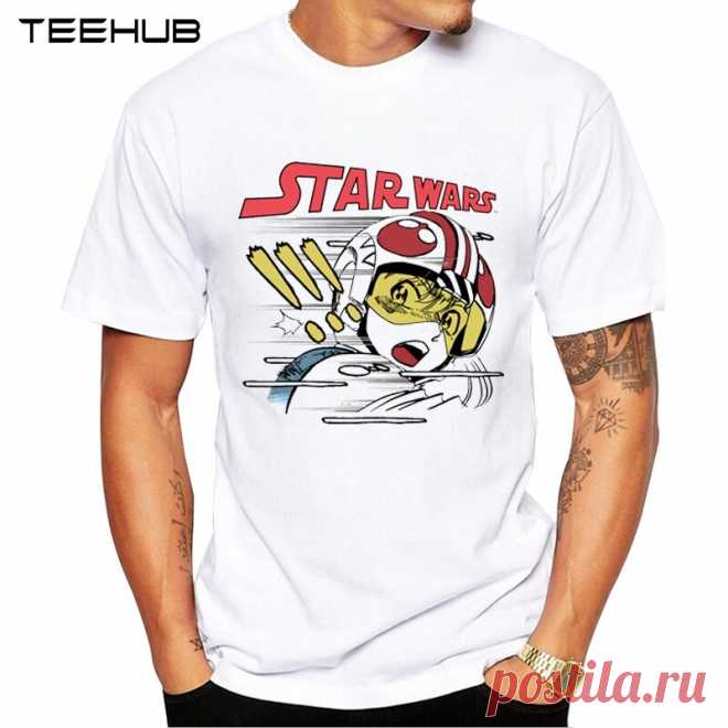 Nuevas llegadas 2019 TEEHUB Cool hombres moda Manga estilo Star Wars diseño Camiseta de Manga corta Camisetas cuello redondo Hipster-in Camisetas from Ropa de hombre on AliExpress