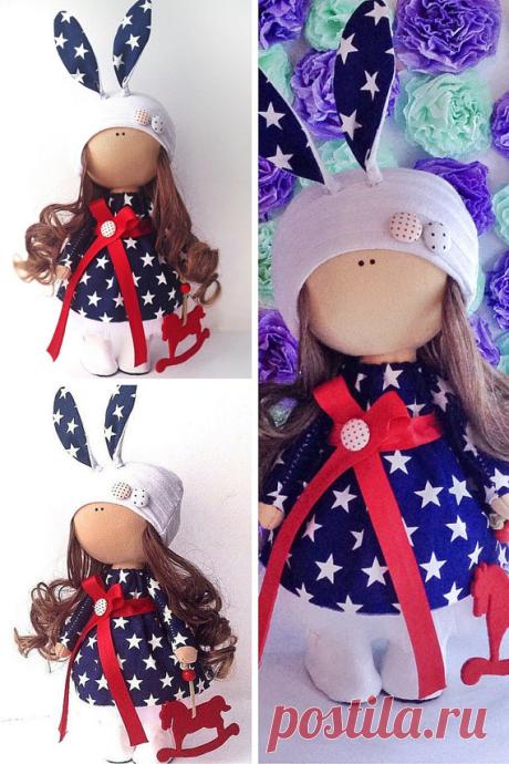 Rabbit doll Tilda doll Fabric doll toy by AnnKirillartPlace