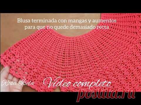 VIDEO COMPLETO Blusa Magaly con mangas Talla Ch/M