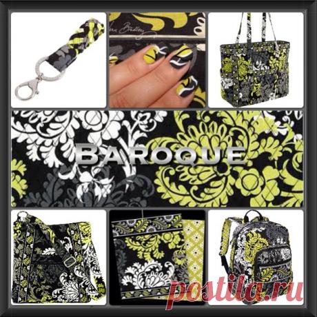 Vera Bradley😋 в Instagram: «Baroque!! Pattern of the day!! #baroque #verabradley #patternoftheday #lovevera #vera #bradley #lovebaroque #loveverabradley #greenwhiteblack #green #white #black #braidedkeychain #nails #getcarriedawaytote #hipster #baroquepattern #campusbackpack»