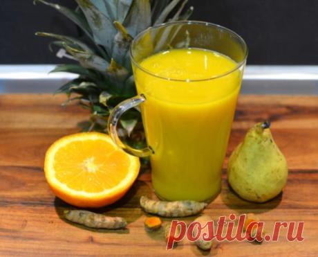 Bebida detox: cúrcuma, pera, piña y naranja &amp;#8211; Hoy En Belleza