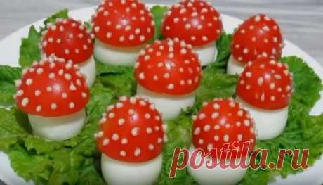 Вкусно - Праздничная ЗАКУСКА #МУХОМОРЫ Рецепт Закуски на #Новогодний Стол #