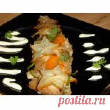 Рыба, запеченная под соевым соусом, с карамболой Кулинарный рецепт