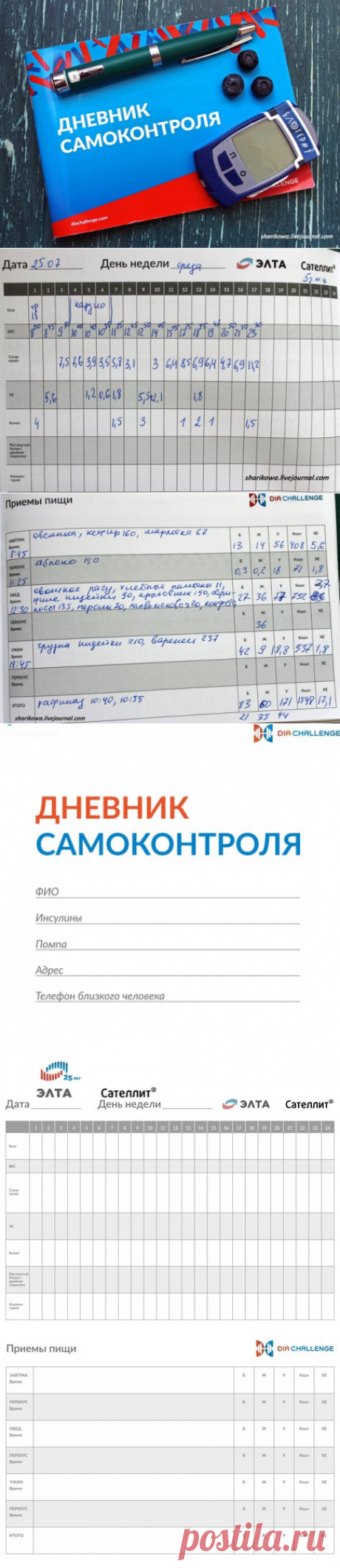 Дневник самоконтроля для людей с сахарным диабетом | Сахарный диабет  | Яндекс Дзен