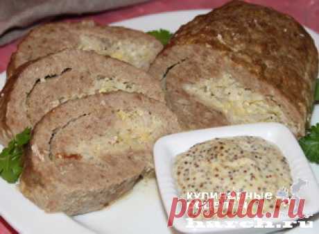 Мясной рулет с начинкой в рукаве