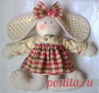 Выкройка мягкой игрушки - зайка