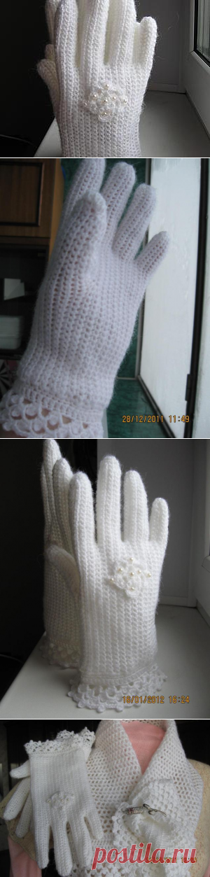 Перчатки Белые - Ярмарка Мастеров - ручная работа, handmade