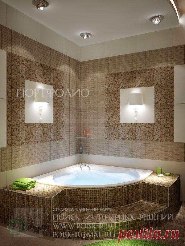 Дизайн интерьера ванной комнаты - Портфолио дизайнеров - Поиск интерьерных решений