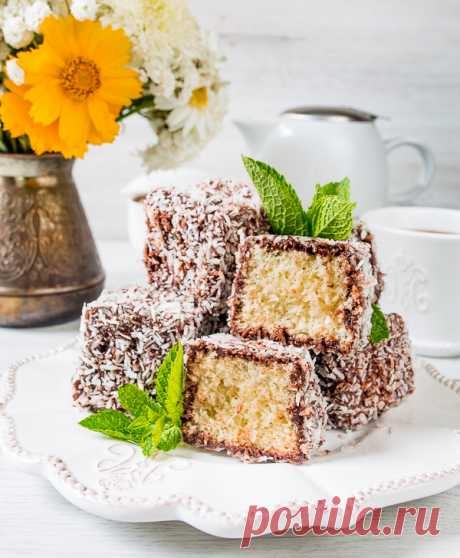 Лемингтон – австралийский бисквитный десерт на Вкусном Блоге.